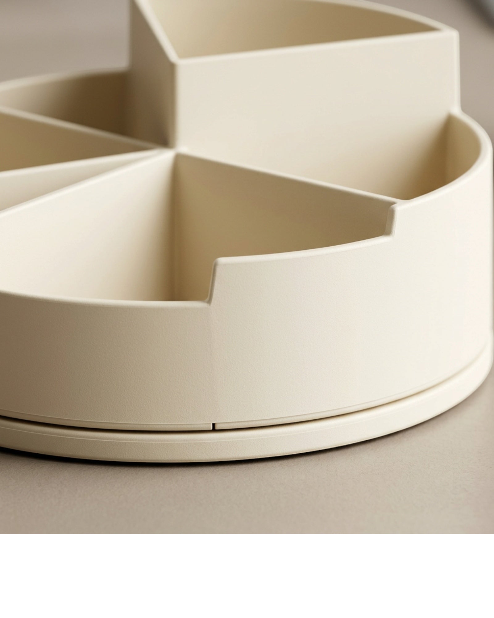 Ovpfb Rotating Desktop Organizer with Six Compartments Ivory - Detail view
