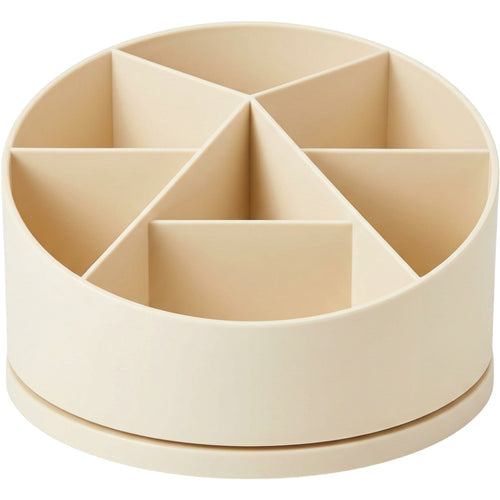 Ovpfb Rotating Desktop Organizer with Six Compartments Ivory - Product view
